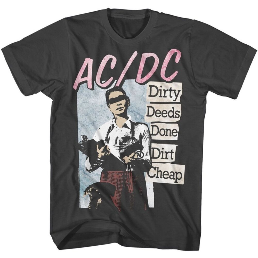 ACDC Dirty Deeds Done Dirt Cheap Rock Music Band T Shirt 89